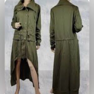 Free People x Nicholas K Cotton Military Trench Coat Size Small NWT